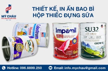 Thiết Kế Bao Bì Hộp Thiếc Đựng Sữa